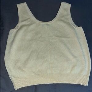 St John Collection Knit Shell Buttercream Yellow.  Size Medium